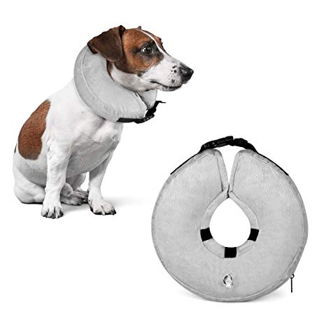 XUZOU Dog Cone Collar Soft - Soft Pet Recovery E-Collar Cone Small Medium Large Dogs, Designed to Prevent Pets from Touching Stitches