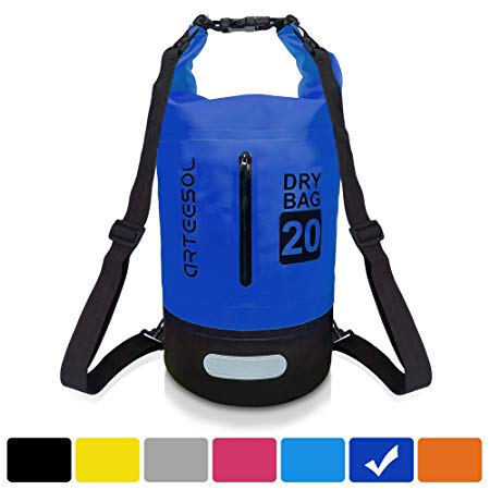 arteesol Waterproof Dry Bag, 5L/10L/20L/30L Dry Bags for Kayaking Swimming with Adjustable Shoulder Strap for Boating Camping Snorkeling Beach Hiking Water Sports