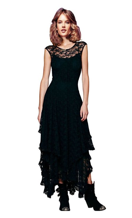 CA Mode Women's Sleeveless Floral Lace Tiered Long Irregular Party Dress