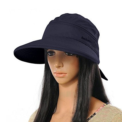 Aisa Women Bowknot Sun Hat Wide Large Brim Visor Hat Cap Summer Beach Hat