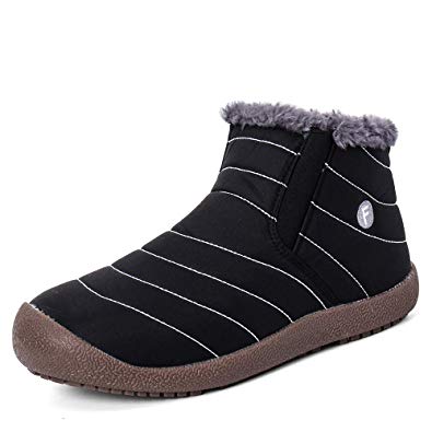 Zefani Unisex Waterproof Ankle Snow Boots Outdoor Winter Hiking Shoes
