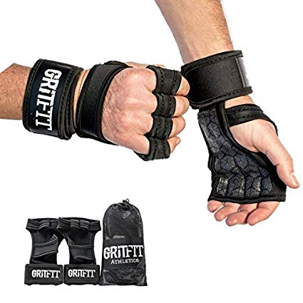 Cross Training Gloves with Wrist Support for Fitness, Weight Lifting Gloves for Gym Workouts, Powerlifting, Crossfit | Strong Hand Grip, Non-Slip, Silicone Padding to Avoid Calluses | For Men & Women
