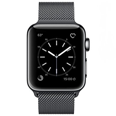 Apple Watch Band 42mm, KYISGOS Magnetic Closure Clasp Milanese Mesh Loop Stainless Steel Replacement iWatch Band for Apple Watch Series 2, Series 1, Black