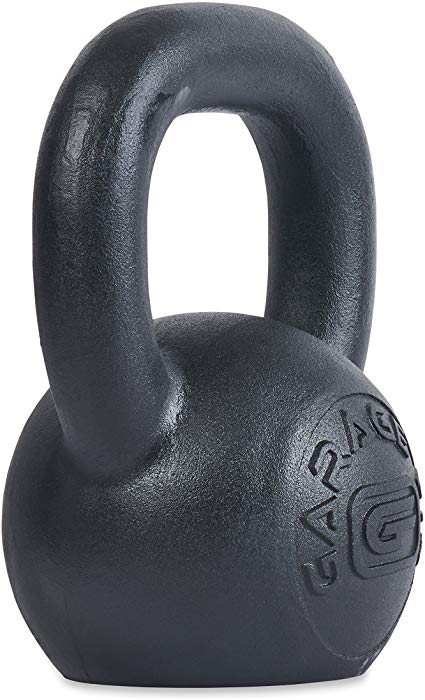 Garage Fit Powder Coated Kettlebells with LB and KG Markings - Strenght Training, Functional Fitness, Plyometrics