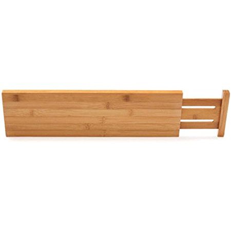 Lipper International Bamboo Deep Kitchen Drawer Dividers, Set of 2