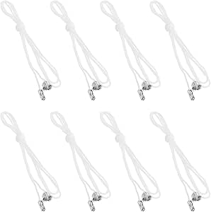 Sliverdew 8 Pack Pull Cord for Ceiling Switch Ceiling Fan Pull Chain Extender Light Pull Cord String with Connector Pull Chain Extension for Ceiling Fan Light Fixture Light Bulb