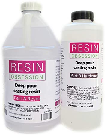 Resin Obsession Deep pour clear epoxy resin for river tables - 3/4 gal kit