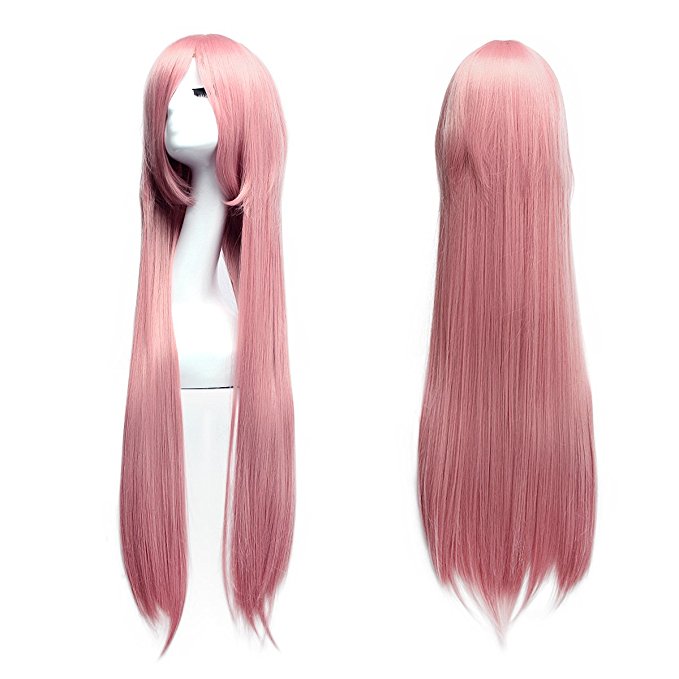 AISHN Wigs,39.3 inch(100cm) Long Straight Wig with Wig Cap for Cosplay,Party