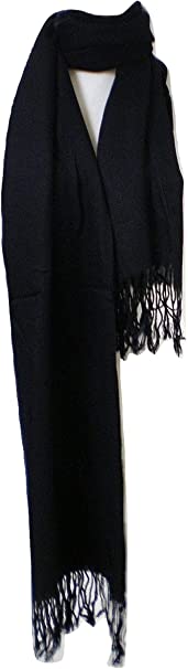 Premium Pashmina Shawl Wrap Scarf - Black