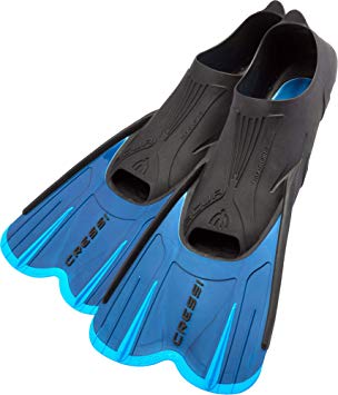 Cressi Adult Short Light Swim Fins with Self-Adjustable Comfortable Full Foot Pocket | Perfect for Traveling | Agua Short: Made in Italy