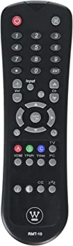 Westinghouse Digital LCD TV Remote Control RMT-10 Supplied with Models: SK-26H640G SK-26H730S