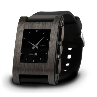 Brushed Onyx Wrap for Pebble Watch - Retail Packaging - Brushed Onyxwrap only Watch not included