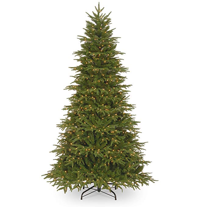 National Tree 7.5 Foot "Feel Real" Northern Frasier Tree with 800 Clear Lights, Hinged (PENO4-307-75)