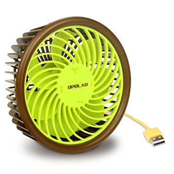 OPOLAR Rolling Fan with Gravity Control,Kiwi Design, Desk, Mini, USB Fan,Quietness,4 Settings, 4.7 Feet Cord for Home, Office