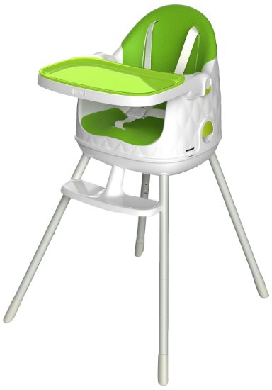 Keter Multi Dine Baby Child Infant Portable High Feeding Chair Booster Seat, Green