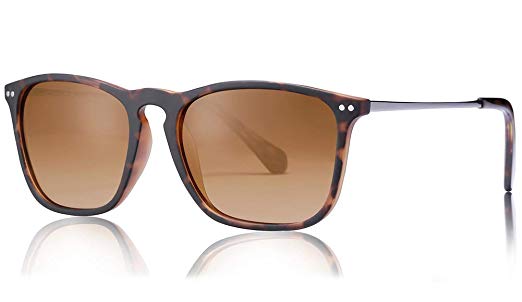 Carfia Classic Designer Polarized Sunglasses for Men, 100% UV400 Protection