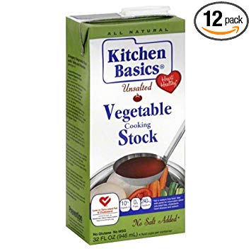 Kitchen Basics Vegetable Stock, Unsalted, 32 Ounce (Pack of 12)
