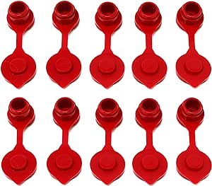 JSP Manufacturing Red Plastic Vent Cap For Fuel Gas Can Compatible with Chilton Briggs Rotopax Gott Anchor (10)