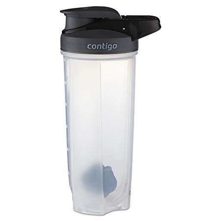 Contigo Shake & Go Fit Snap Lid Shaker Bottle, 28 oz, Black