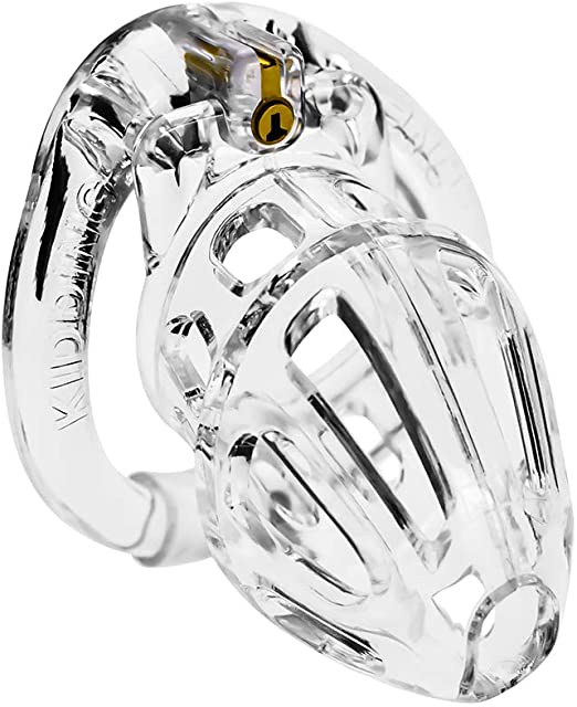 Adjustable Male Chastity Device Lightweight Premium Plastic Chastity Cage with 4 Rings for Men