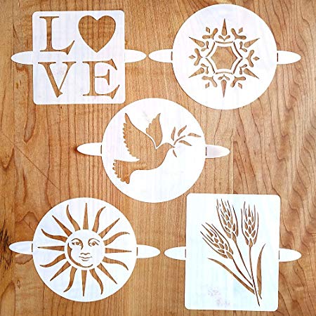 Breadtopia Bread Stencils (Set of 5) Decoration for Breads, Cakes, and Pies