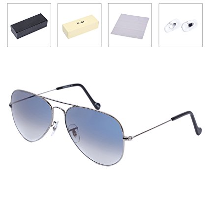 O-Let Aviator Sunglasses for Women Men Fashion Driving Fishing with Glass Lens