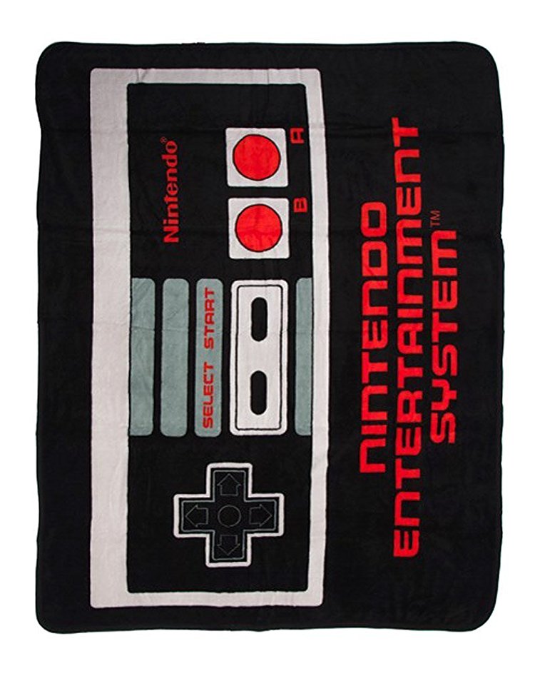 BIOWORLD Nintendo Retro NES Controller Throw Blanket, 48" x 60"