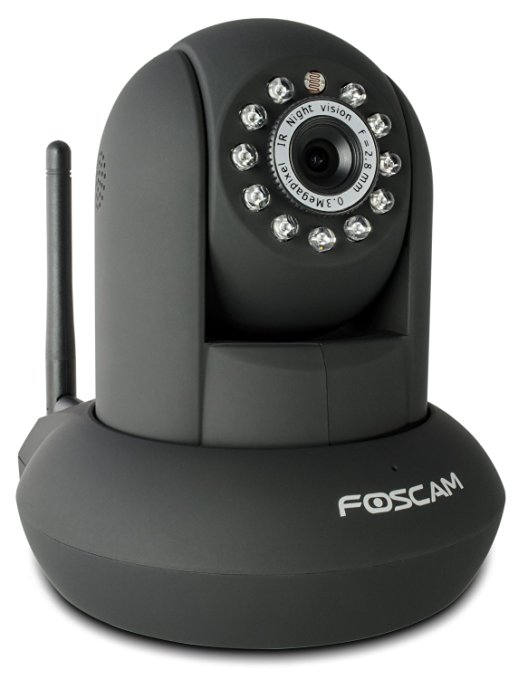 Foscam FI8910W Pan & Tilt IP/Network Camera with Two-Way Audio and Night Vision - Black (Certified Refurbished)