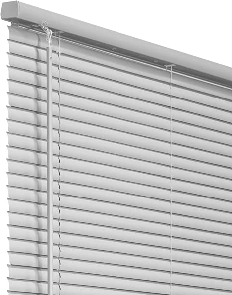 CHICOLOGY Cordless 1-Inch Vinyl Mini Blinds, Horizontal Venetian Slat Light Filtering, Darkening Perfect for Kitchen/Bedroom/Living Room/Office and More, 31" W X 72" H, Gray (Commercial Grade)