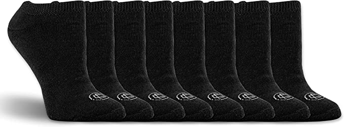 Doctor's Choice Diabetic Socks No Show, X-Large, Sock Size 13-15, Black, 4 Pairs