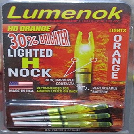 Lumenok H Nock (3-Pack), HD Orange