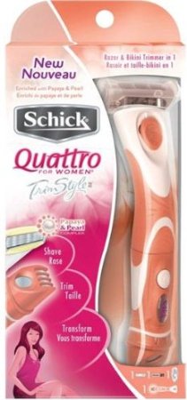 Schick Quattro For Women Trimstyle Razor and Bikini Trimmer Colors May Vary