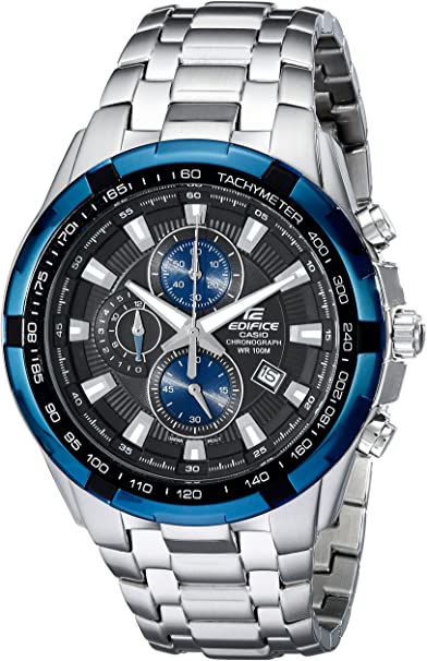 Casio Men's EF539D-1A2 Edifice Stainless Steel Analog Black Dial Chronograph Watch