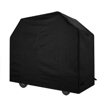 Homitt Gas Grill Cover, 58-inch Heavy Duty BBQ Grill Cover for Weber, Holland, Jenn Air, Brinkmann and Char Broil -Black