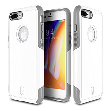 iPhone 8 Plus Case, iPhone 7 Plus Case Patchworks Level Aegis Series in [White] - Heavy Duty Protection Slim Fit Rugged Dual Layer Grip Defense For Apple iPhone 8 Plus (2017) / iPhone 7 Plus (2016)