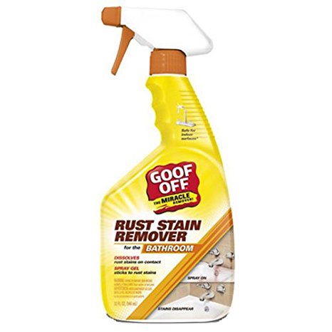 Goof Off PSX20004 Bathroom Rust Stain Remover Spray Gel, Trigger Spray 16-Ounce