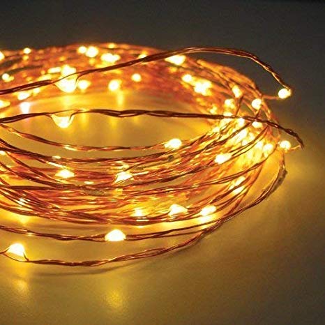 Fizzytech USB Powered, Waterproof, Copper Wire String Fairy Lights with 50 LEDs Warm White 5 Meter