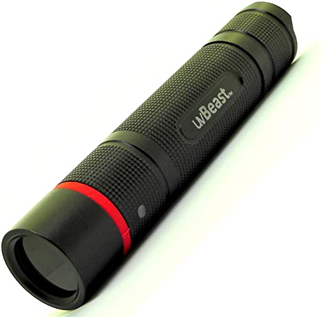 uvBeast Black Light UV Flashlight V3 385-390nm Rechargeable 18650 Batt