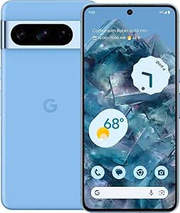 Google Pixel 8 Pro, Fully Unlocked | Blue, 256 GB, 6.7 in Screen | Grade A  (Renewed)