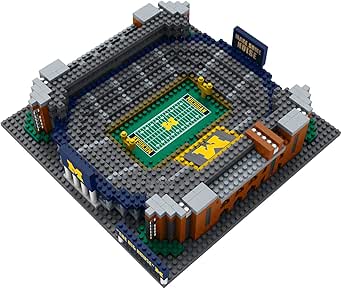 FOCO NCAA Unisex-Adult NCAA College Team Construction Blocks 3D Mini BRXLZ Stadium