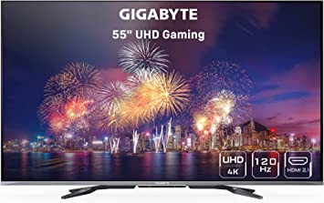 Gigabyte S55U 55" 120Hz 4K UHD Gaming Monitor, VA, 3840x2160 Display, 2ms Response Time (GTG), 2X HDMI 2.1 (48G, eARC), 2X HDMI 2.0, 2X USB 3.2 Gen 1 (S55U-SA)