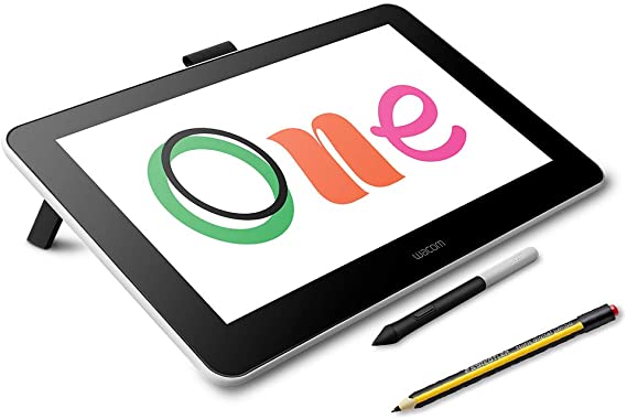 Wacom One Digital Drawing Tablet with Staedtler Noris Digital Jumbo EMR Stylus with Soft Digital Eraser for Art and Animation Beginners