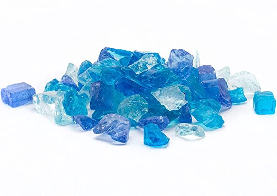 Margo Garden Products 1/2" 20lbs Dragon Glass, 1/2 inches, Blue Hawaii