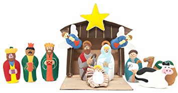 Handmade Felt Nativity Holiday Cloth Toy Set for Children