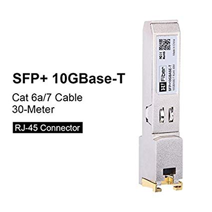 SFP 10GBASE-T Transceiver Copper RJ45 Module Compatible Ubiquiti UF-RJ45-10G, Netgear, Reach 30m, for Data Center, Switch, Router