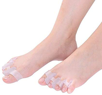 DUORUI 2 PCS Gel Toe Separator, Toe Spacers, Toe Stretchers - for Men and Women Easy Wear in Shoes