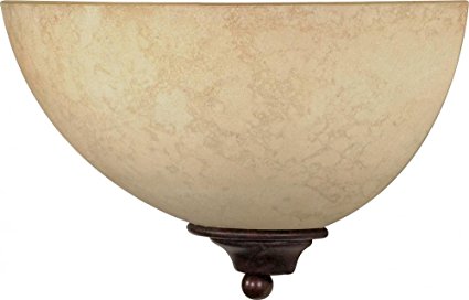 Nuvo 60/044 One Light Wall Sconce with Tuscan Suede Glass, Old Bronze