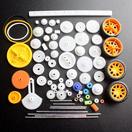 DIKAVS 78 kinds of gear package toy car accessories motor various gear axle belt bushings
