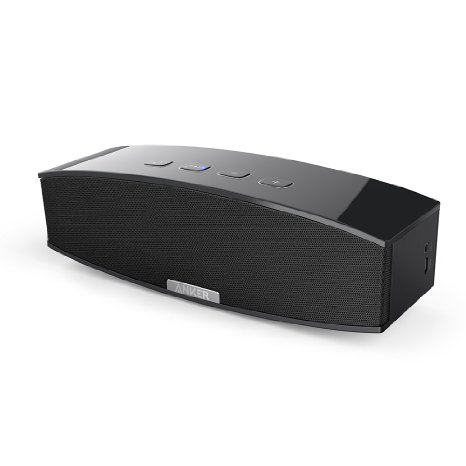 2015 New Release Anker Stereo Wireless Bluetooth 40 Speaker A3143 20W Output from Two 10W Drivers Dual Passive Radiators  Subwoofers for Bass 8-hour Playtime Portable Bluetooth Speaker for iPhone iPad Samsung Nexus HTC and More