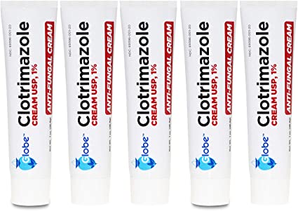 (5 Pack) Clotrimazole Antifungal Cream 1% USP 1.0 oz Compare to Lotrimin Active Ingredient